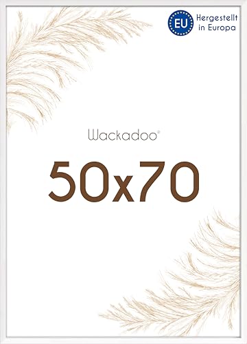 Wackadoo Bilderrahmen 50x70 weiß Fotowand Fotorahmen mit Glasscheibe Italienisches Holz Picture frame von Wackadoo