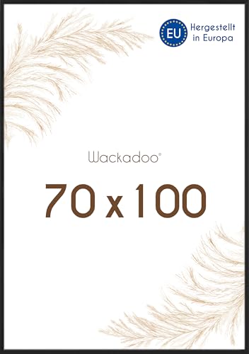 Wackadoo Bilderrahmen 70x100 schwarz Fotowand Fotorahmen bruchsicherem Acrylglas Italienisches Holz Picture frame von Wackadoo