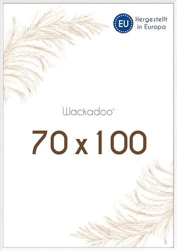 Wackadoo Bilderrahmen 70x100 weiß Fotowand Fotorahmen bruchsicherem Acrylglas Italienisches Holz Picture frame von Wackadoo