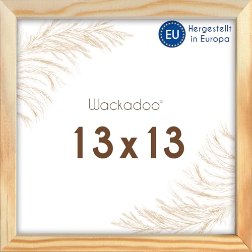 Wackadoo Bilderrahmen quadratisch 13x13 natur Fotowand Fotorahmen mit Glasscheibe Holz Picture frame von Wackadoo