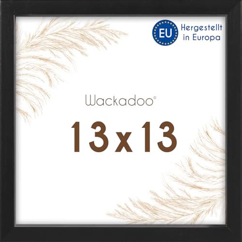 Wackadoo Bilderrahmen quadratisch 13x13 schwarz Fotowand Fotorahmen mit Glasscheibe Holz Picture frame von Wackadoo