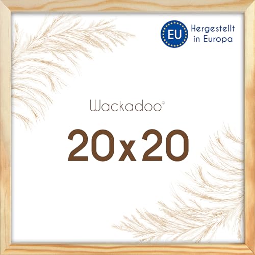 Wackadoo Bilderrahmen quadratisch 20x20 natur Fotowand Fotorahmen mit Glasscheibe Italienisches Holz Picture frame von Wackadoo