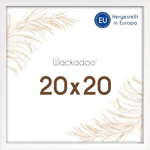 Wackadoo Bilderrahmen quadratisch 20x20 weiß Fotowand Fotorahmen mit Glasscheibe Italienisches Holz Picture frame von Wackadoo