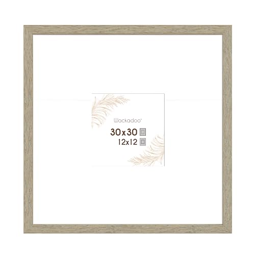 Wackadoo Bilderrahmen quadratisch 30x30 Eiche Fotowand Fotorahmen mit bruchsicherem Acrylglas FSC Holz Picture frame von Wackadoo