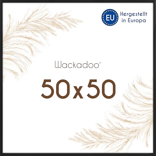 Wackadoo Bilderrahmen quadratisch 50x50 schwarz Fotowand Fotorahmen mit Glasscheibe Italienisches Holz Picture frame von Wackadoo