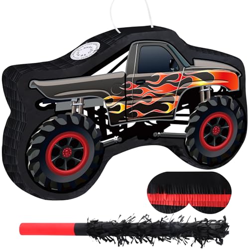 Waenerec Auto Pinata mit Pinata Stick & Aufhängeschlaufe Mexikanische Pinata Spiel für Monster Truck Party Dekorationen Rennauto Pinata Thema Geburtstag Karneval Party Supplies von Waenerec