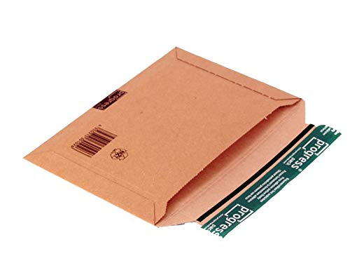 Progress PPW05.02 Wellpappe Versandtasche DIN B5+ 270 x185 x -30 mm (Innenmaß) braun/ECO/QUER ** Verpackungseinheit: 100 Stück ** von Wagener-Verpackung.de