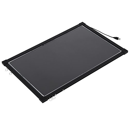 LED Schreibtafel mit Optischem Lichtpanel, Energieeffiziente Werbung Leuchttabelle Bunte Leuchteffekt, Highlighter LED Schreibtafel Werbetafel LED Maltafel (40x60cm) von Wakects