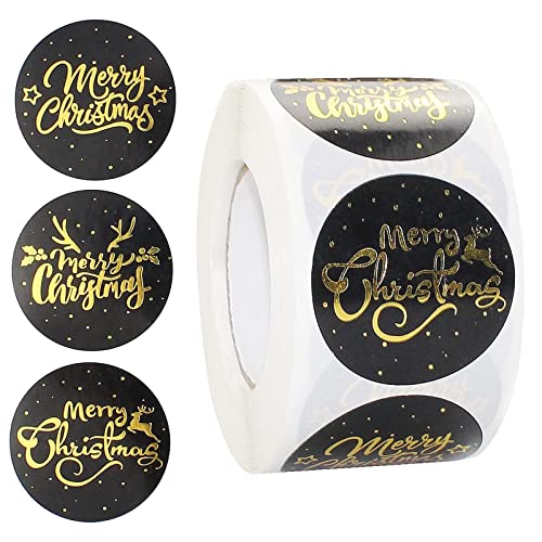 WakiHong 500 Stück Sticker Weihnachten Sticker Etiketten Weihnachtsaufkleber Rolle Weihnachten Geschenkaufkleber Sticker für DIY Handgemachte Grußkarten,Pakete,Bonbontüten von WakiHong