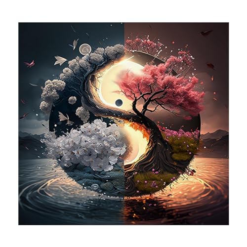 WakiHong Spiritueller Baum des Lebens Diamond Painting Natur,Diamond Painting Baum 5D Diamond Painting für Wohnzimmer Schlafzimmer Wand Dekoration Geschenke 30x40cm von WakiHong