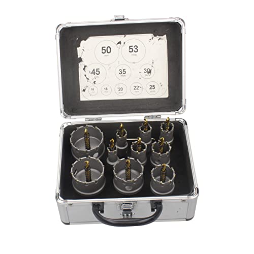 Wakuka Lochsägen-Set, 10-teilig, legierter Stahl, robustes Hartmetall, TCT-Hartmetall-Lochsägen-Set für Metall, Hartholz, Bohren von PVC-Platten und Kunststoffplatten von Wakuka