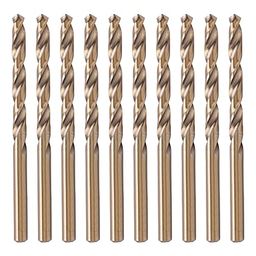 10-teiliges Spiralbohrer-Set, HSS-Spiralbohrer, Spiralbohrer-Set, Gerader Schaft, Schnellarbeitsstahl, für Holz, Kunststoff, Aluminium, Legierter Stahl, Bohrer, Werkzeuge (5,5 mm) von Walfront