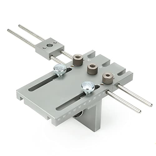 3 in 1 Einstellbare Bohranleitung Dowelling Jig, Selbst Zentrierende Dosfall -Jig -Doging -Schilze Selbst Zentrierende Damenschütze Holzbearbeitung Bohrführer Kit Kit von Walfront