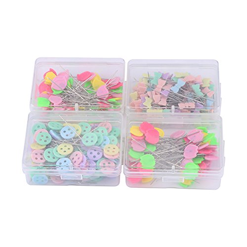 300pcs Multicolor Glas Kugelkopf Pins, Round Head Schneiderei Pins, DIY Quilting Tool Nähzubehör für Schneiderei Schmuck Komponenten Dekoration (#2) von Walfront