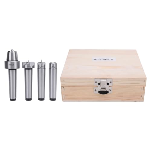 4pcs Holzdrehmaschine Spur Cup Set Spur Driver Spur Center Dead Center MT2 Leberzentrum mit Aufbewahrungsbox für Holzbearbeitung Metallbearbeitung von Walfront