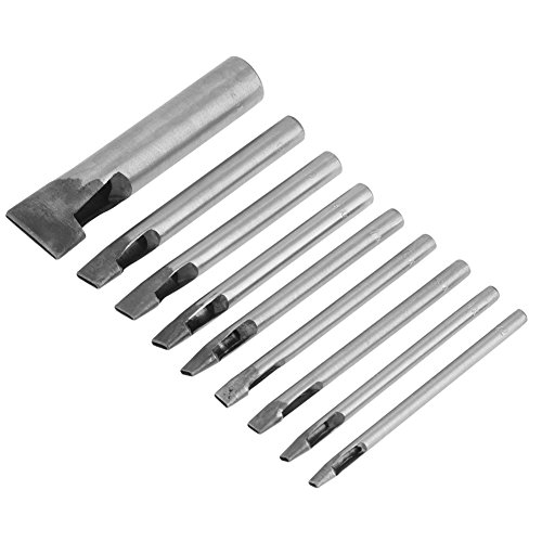 9Pcs Leder Hohl Punch Locher Cutter Flacher Gürtel Punching Tool 2mm Ovale Form von Walfront