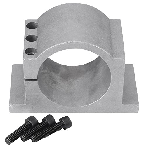 CNC Fräse Spindelaufnahme Spindelhalter, 80 mm Durchmesser CNC Spindelmotor Halterung aus Aluminium mit Schrauben (80 mm) von Walfront