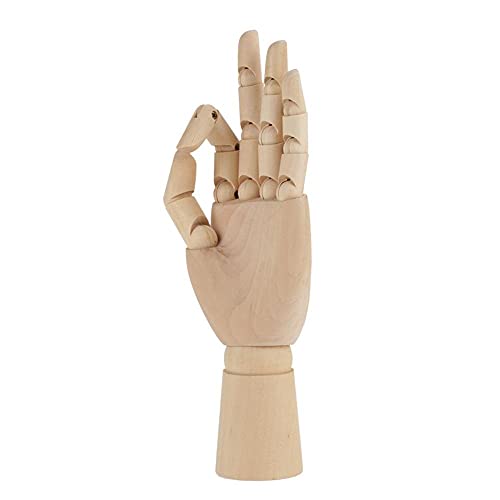 Handmodell Aus Holz Flexibel Bewegliche Finger Handfigur Zum Skizzieren Zeichnen Heimbüro Schreibtischdekoration Bewegliche Gelenke Kinderspielzeug (l) von Walfront