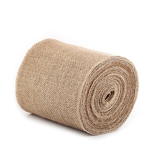 Jute Ribbon Rolls Hessischen Stoff Bänder Jute Stoff Rustikale Band Roll für Party Dekorative DIY Handwerk Kunst(15cm) von Walfront