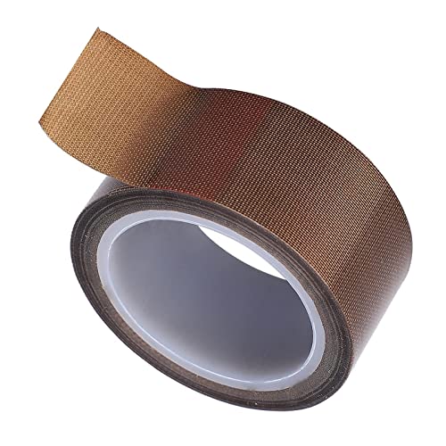 Walfront PTFE Tape Roll Klebeband Hochtemperatur-Stoffisolierung Kleberolle für Vakuumiermaschine, Hand- oder Impulsversiegeler 0.13mm x 50mm x 10m von Walfront