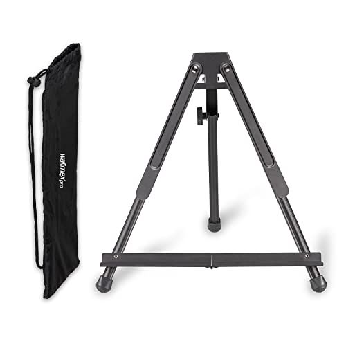 Walimex pro Aluminium Tischstaffelei 40x60cm I ideale Atelierstaffelei, Tischstaffelei & FeldstaffeleiI I für Leinwände bis HxT: 40x60cm, bis 4kg I mit Tasche von Walimex pro