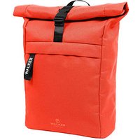 Walker Schulrucksack Roll Top Kunstfaser rot von Walker