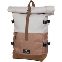 Walker Schulrucksack Roll-Up Two Kunstfaser beige/grau 30 l von Walker