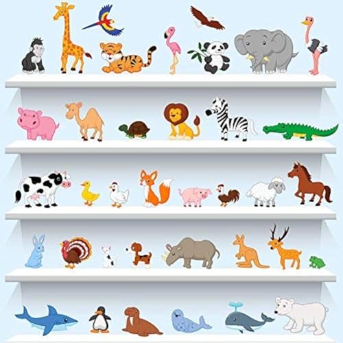 Tiere Wandaufkleber Lehrreich Lernen Kinderzimmer Abziehbild Kinder Kunst Vögel Abziehbilder Wandbilder Tapeten Grafik von Wall4stickers