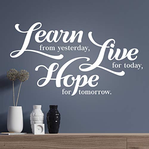 Wandaufkleber mit motivierendem Zitat "Learn Live Hope", für Schlafzimmer, Kinderzimmer, Dekoration, inspirierende Zitate, Positive Aufkleber, Druck, Poster, Kinderzimmer, Bilder, Fitnessstudio Büro von Wall4stickers