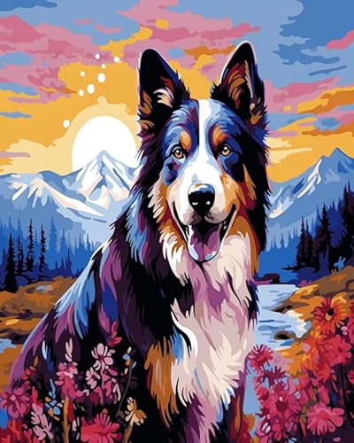 DIY Canvas Painting Set for Adults,Alaskan Hund Tier,Paint by Number for Beginners,Oil Painting Kits for Modern Home Wall Decor,40x50cm Without Frame von Wallphantom