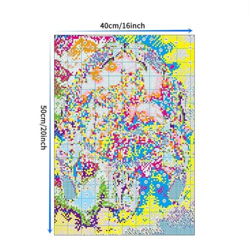 Wallphantom 11CT Gestempelte Kreuzstich-Sets,Ländliche Wiesenlandschaft,Stickerei-Kits,Handarbeitsset,DIY-Kunstwerk für Erwachsene,Kinder,Mädchen,Hauswand,40x50cm von Wallphantom