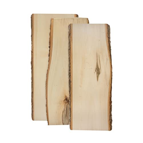 Walnut Hollow 42368 Basswood Country Plank Extra Long for Woodburning, Home Décor, Signs and Rustic Weddings (3 Pack) Live Edge Diele, Holz, Lindenholz von Walnut Hollow