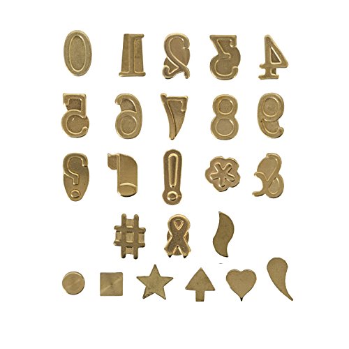 Walnut Hollow Metall Hot Stamps Zahlen und Symbol Set 24 kg von Walnut Hollow