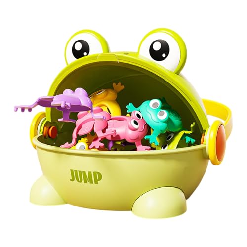 Walopola Springender Frosch Spielzeug für Kinder – lustiges Springkrötenspielzeug für Mädchen, Goody Bag Füllstoffe, Kinder-Puzzle-Spielzeug mit Aufbewahrungseimer für , Mädchen, Kinder von Walopola