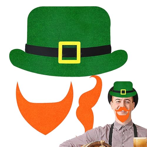 Walopola St. Patricks Day Cutout-Hut | Frühlings-Ornamente, irische Party-Requisiten, St. Patricks Day Fotopapierdekoration für irische Partys, Zuhause und Familienfeiern von Walopola