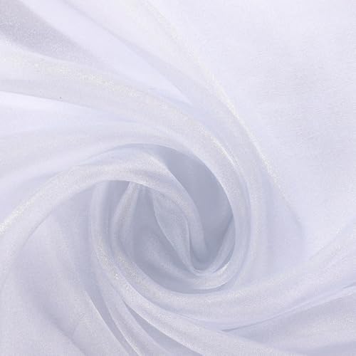 1 Meter breit 150cm Organzastoff zum Nähen,Soft Glitzer Tüllstoff, für DIY Basteln Bekleidung Tüllrock Hochzeitskleid Schleier Vorhänge für DIY Bastel Tischdecken Hochzeit Party Deko,Hellgrau von Wambere