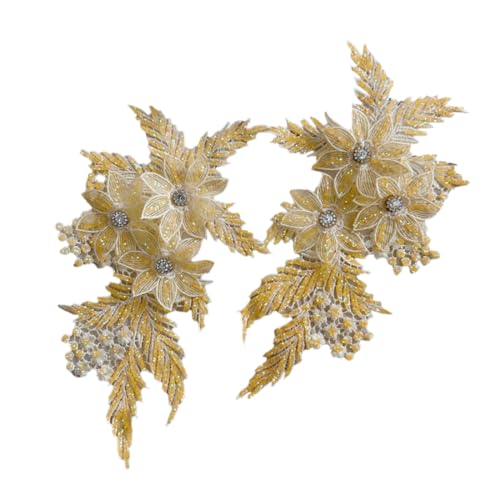 1 Paar Stickerei Pailletten Spitze Applikation Nähen Blumen Stoff Patch Blumenstickerei Glitzer Aufnäher Ornament für DIY Handwerk Haarschmuck Hochzeitskleid Kleidungsdekoration,Orange 1 Paar Stickerei Pailletten Spitze Applikation Nähen Blumen Stoff Patch Blumenstickerei Glitzer Aufnäher Ornament für DIY Handwerk Haarschmuck Hochzeitskleid Kleidungsdekoration,Orange von Wambere