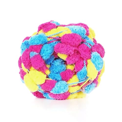 1 Rolle 130g ca.28m Dicke Wolle Garn Pom Pom Ball Wolle Strickwolle Garn Plüschballgarn,Wolle zum Häkeln und Stricken,für DIY Handgemacht Kunsthandwerk Schals Mützen Kissen Decken,Farbe 12 von Wambere