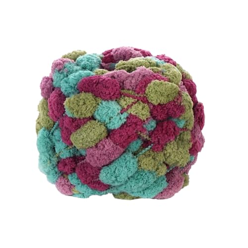 1 Rolle 130g ca.28m Dicke Wolle Garn Pom Pom Ball Wolle Strickwolle Garn Plüschballgarn,Wolle zum Häkeln und Stricken,für DIY Handgemacht Kunsthandwerk Schals Mützen Kissen Decken,Farbe 23 von Wambere