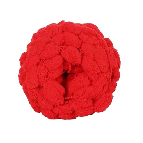 1 Rolle 130g ca.28m Dicke Wolle Garn Pom Pom Ball Wolle Strickwolle Garn Plüschballgarn,Wolle zum Häkeln und Stricken,für DIY Handgemacht Kunsthandwerk Schals Mützen Kissen Decken,Farbe 25 von Wambere