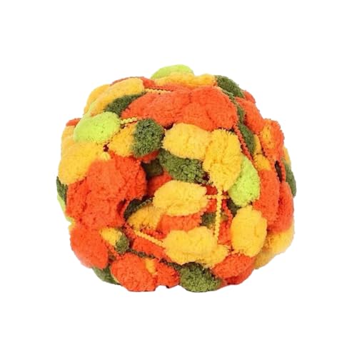 1 Rolle 130g ca.28m Dicke Wolle Garn Pom Pom Ball Wolle Strickwolle Garn Plüschballgarn,Wolle zum Häkeln und Stricken,für DIY Handgemacht Kunsthandwerk Schals Mützen Kissen Decken,Farbe 3 von Wambere