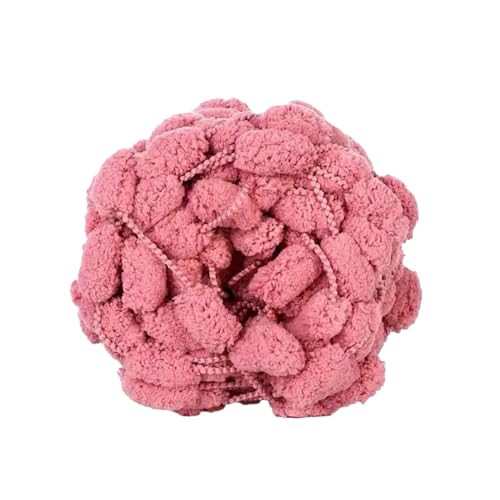 1 Rolle 130g ca.28m Dicke Wolle Garn Pom Pom Ball Wolle Strickwolle Garn Plüschballgarn,Wolle zum Häkeln und Stricken,für DIY Handgemacht Kunsthandwerk Schals Mützen Kissen Decken,Farbe 32 von Wambere