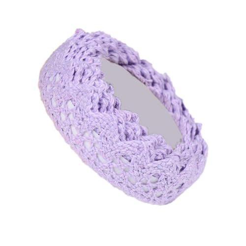 1 Rollen 2 Yards x 16mm Selbstklebende Spitzenband Baumwolle Spitze Stoff Spitzenbordüre Spitzenborte Dekoband Zierband für DIY Handwerk Hochzeit Geburtstag Geschenkbox Scrapbook,Lila von Wambere