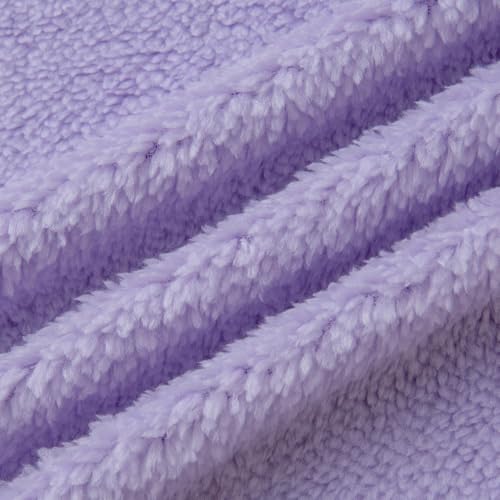 1 Yard 160cm Breite Samtstoff Dekostoffe Bekleidungsstoffe Stoff zum Nähen,Stoffe zum Basteln Warmer Stoff Plüschstoff Sewing Fabric für DIY Kunsthandwerk Kleidungsdekoration,Helles Lila von Wambere