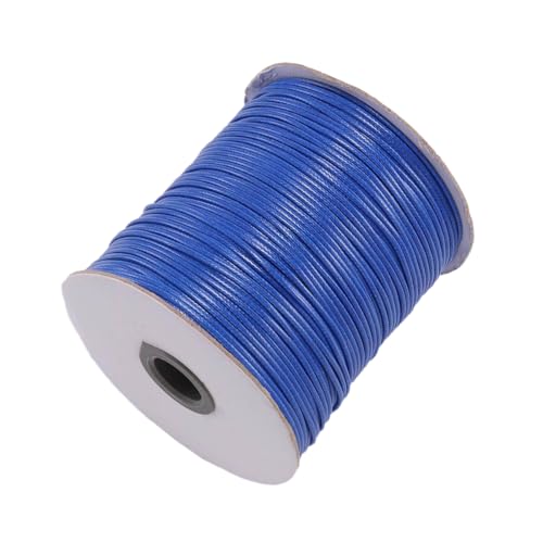 1.5mm x 10m Wachsschnur Wachslinie Wachskordel Waxedcord Baumwollschnur Gewachst Lederseil Lederschnur Basteln Schmuckkordel für DIY Handwerk Armband Halskette Schmuckherstellung,Blau von Wambere