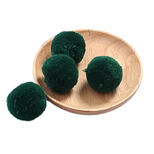 10 STK 40 mm Bunte Pompons zum Basteln,Bunte Bommeln Bälle,Pompoms für Kunsthandwerk,Pompons Bälle für Ostern,Weihnachten,Bunte Pompons für DIY Basteln Tischdekoration Geburtstagsdeko,Dunkelgrün von Wambere