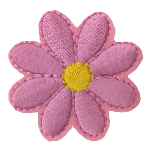 Wambere 10 Stück Blumen Applikationen Patches Zum Aufbügeln Blume Flicken Zum Aufbügeln Gestickte Bügelflicken Aufnäher Zum Aufbügeln Patches für DIY Kunsthandwerk Kleidungsdekoration,Rosa von Wambere