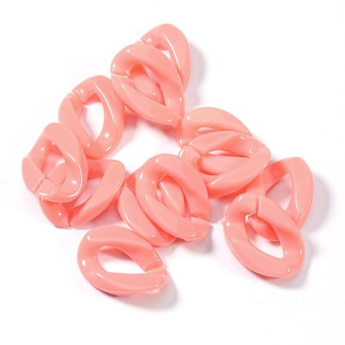 100 Stück Acryl Verbindungsring Kettenschnalle Linking Rings C-Clips Schnellverbindungsverbinder Kunststoffschnalle Für DIY Taschenkette Ohrring Halskette Schmuckherstellung,Dunkelrosa A von Wambere