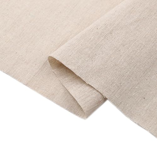 100cm x 150cm Naturleinengewebe Natur Leinen Nähstoff Meterware Embroidery Fabric Stickerei Dekostoffe Baumwoll und Leinenstoffe,für DIY Basteln Kleidungsstücken Tischdecke Dekoration,Leinen von Wambere