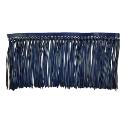 100cm x 23cm Fransenborte Fransenbordüre Wildleder-Quastenband Wildlederimitat Fransenverzierung Fransenband Dekoband Fransen Borten Bänder für DIY Basteln Kleidungsdekoration,Blau von Wambere